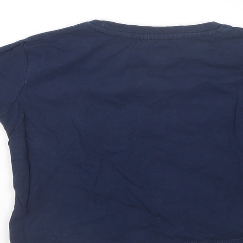 Cool Club Boys Blue  Cotton Basic T-Shirt Size 2 Years Crew Neck Pullover - Snow Robot
