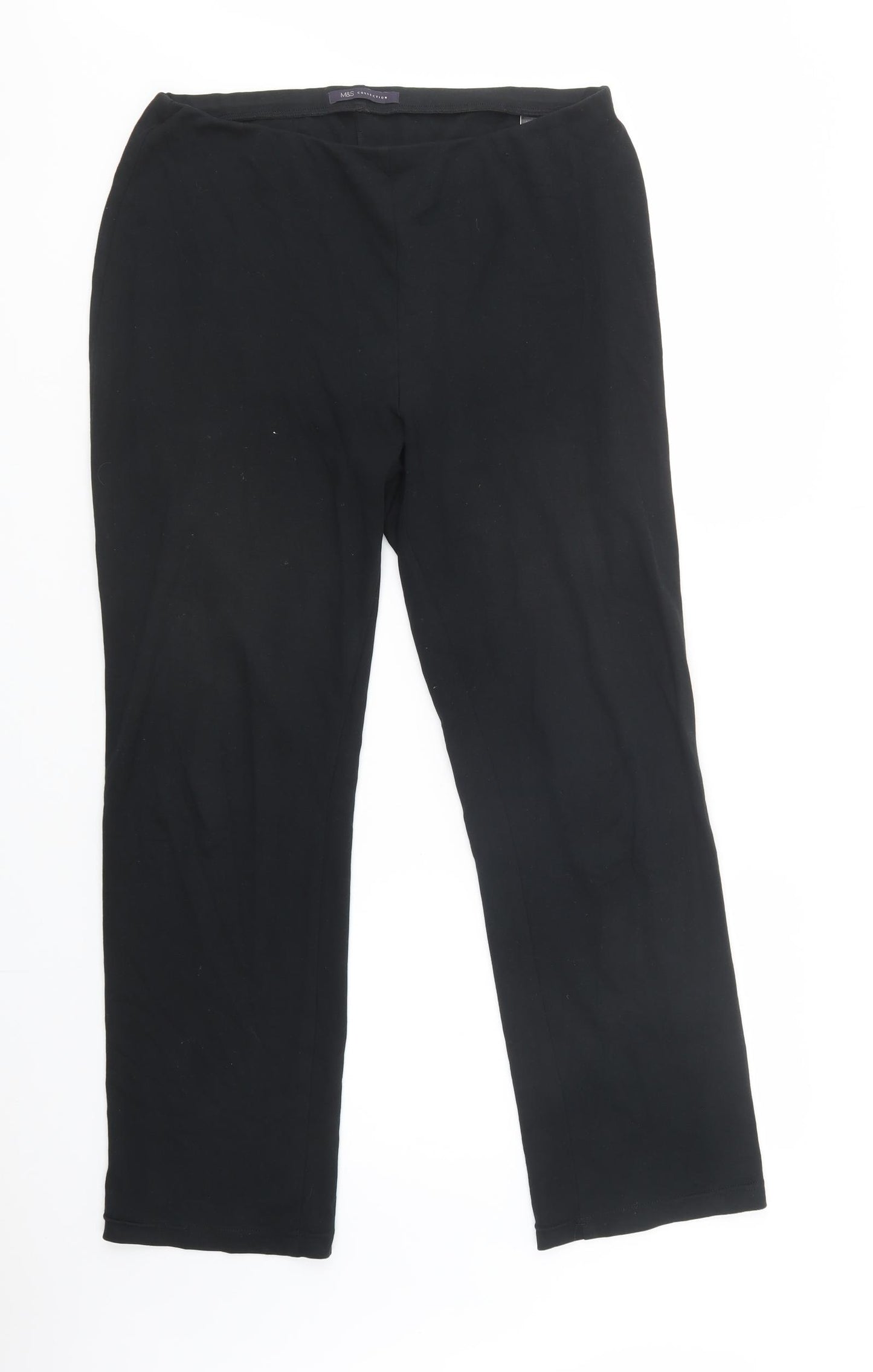 Marks and Spencer Womens Black  Viscose  Lounge Pants Size 12