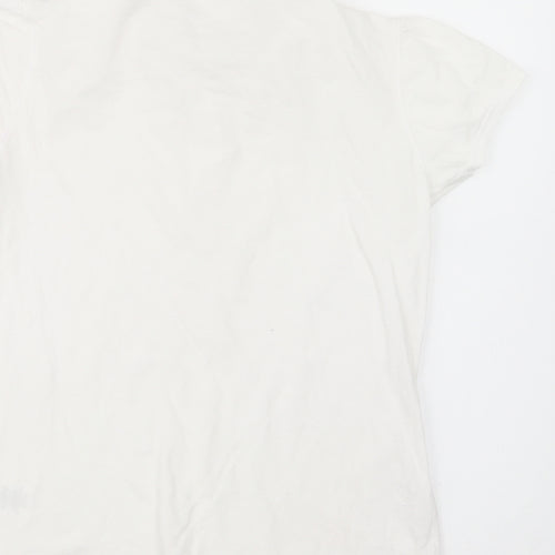 George Girls White  Cotton Basic Polo Size 13-14 Years Collared Button - School Wear