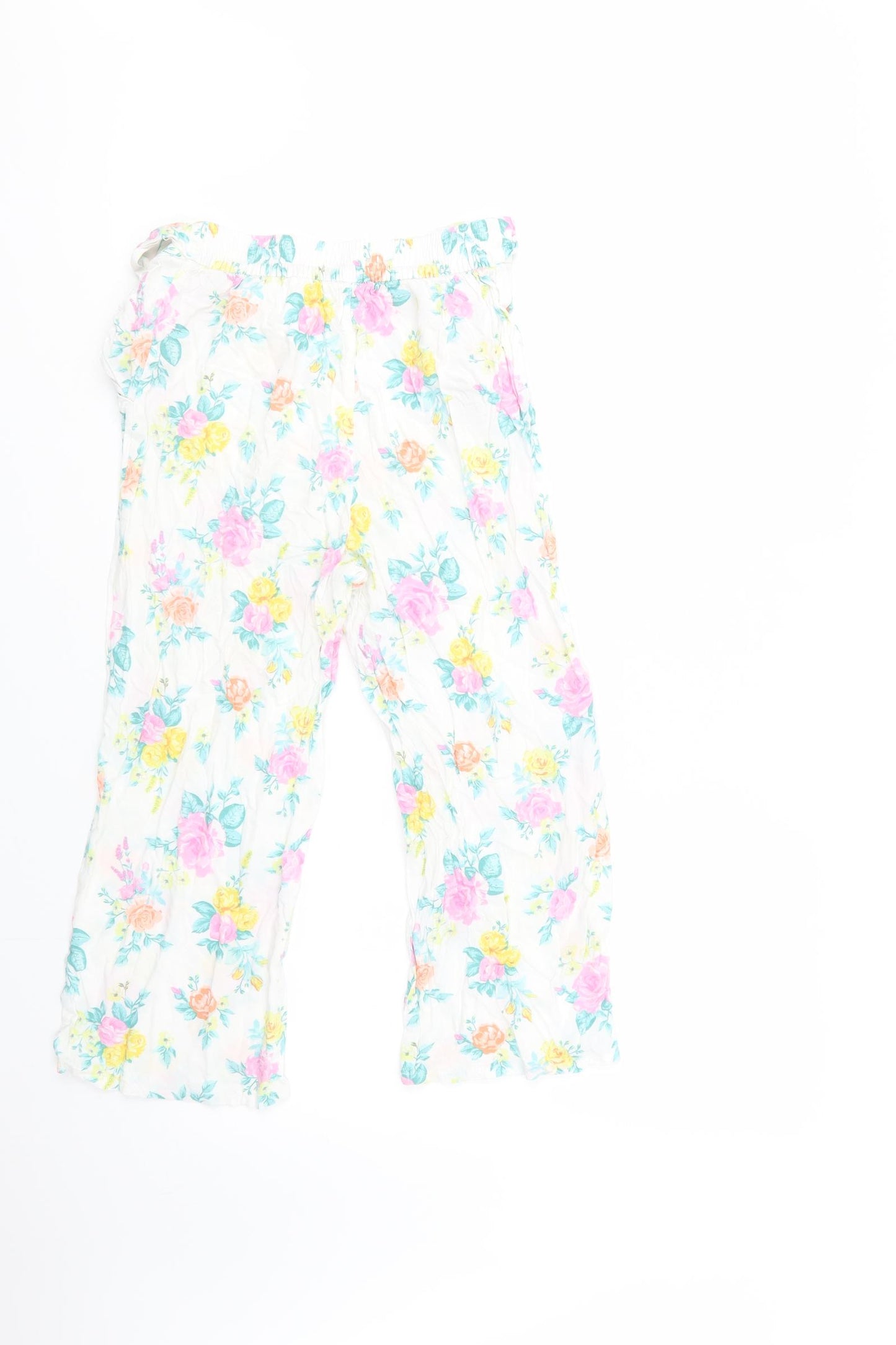 H&M Girls White Floral Viscose  Pyjama Pants Size 12-13 Years