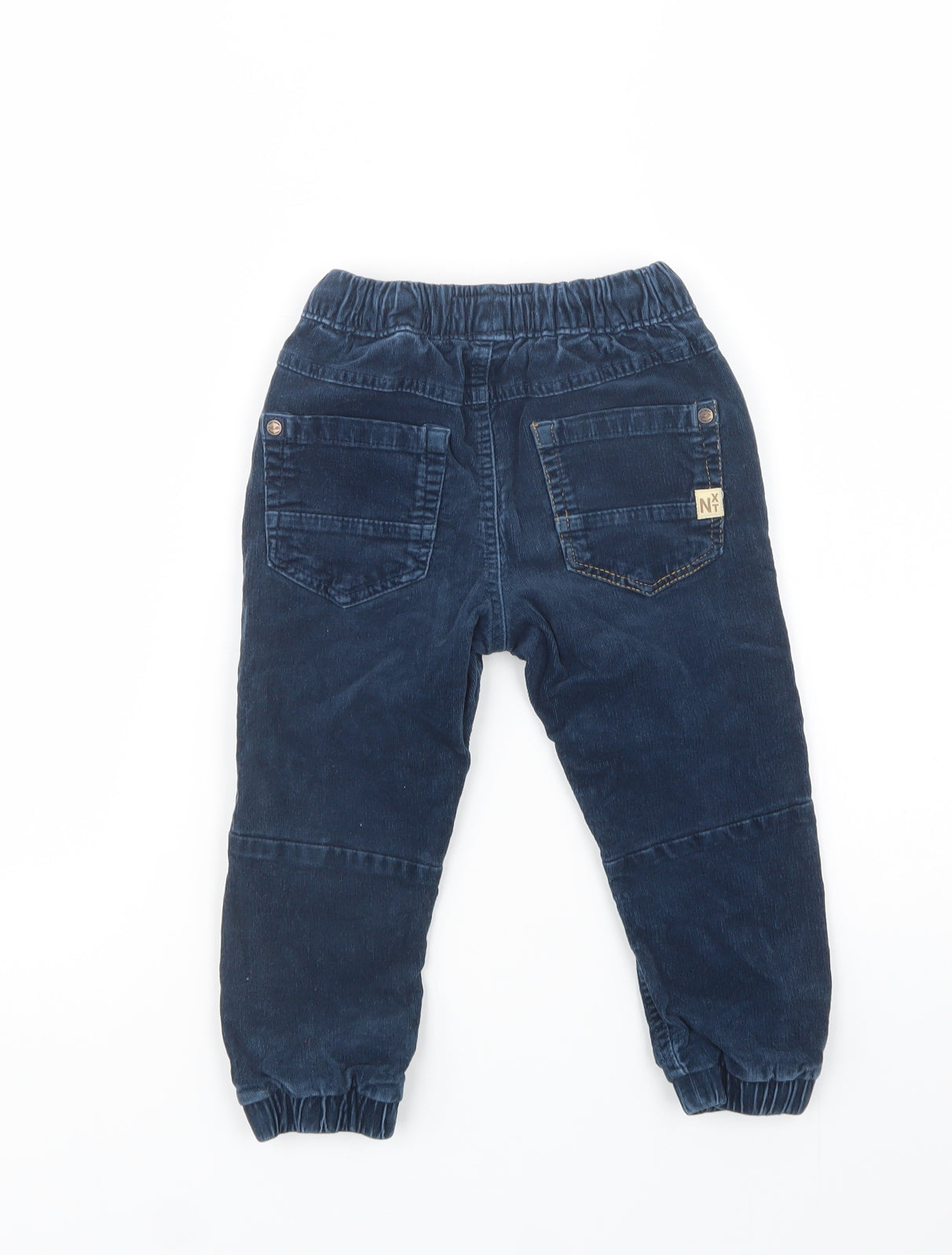 NEXT Boys Blue  Cotton Jogger Trousers Size 2-3 Years  Regular Drawstring