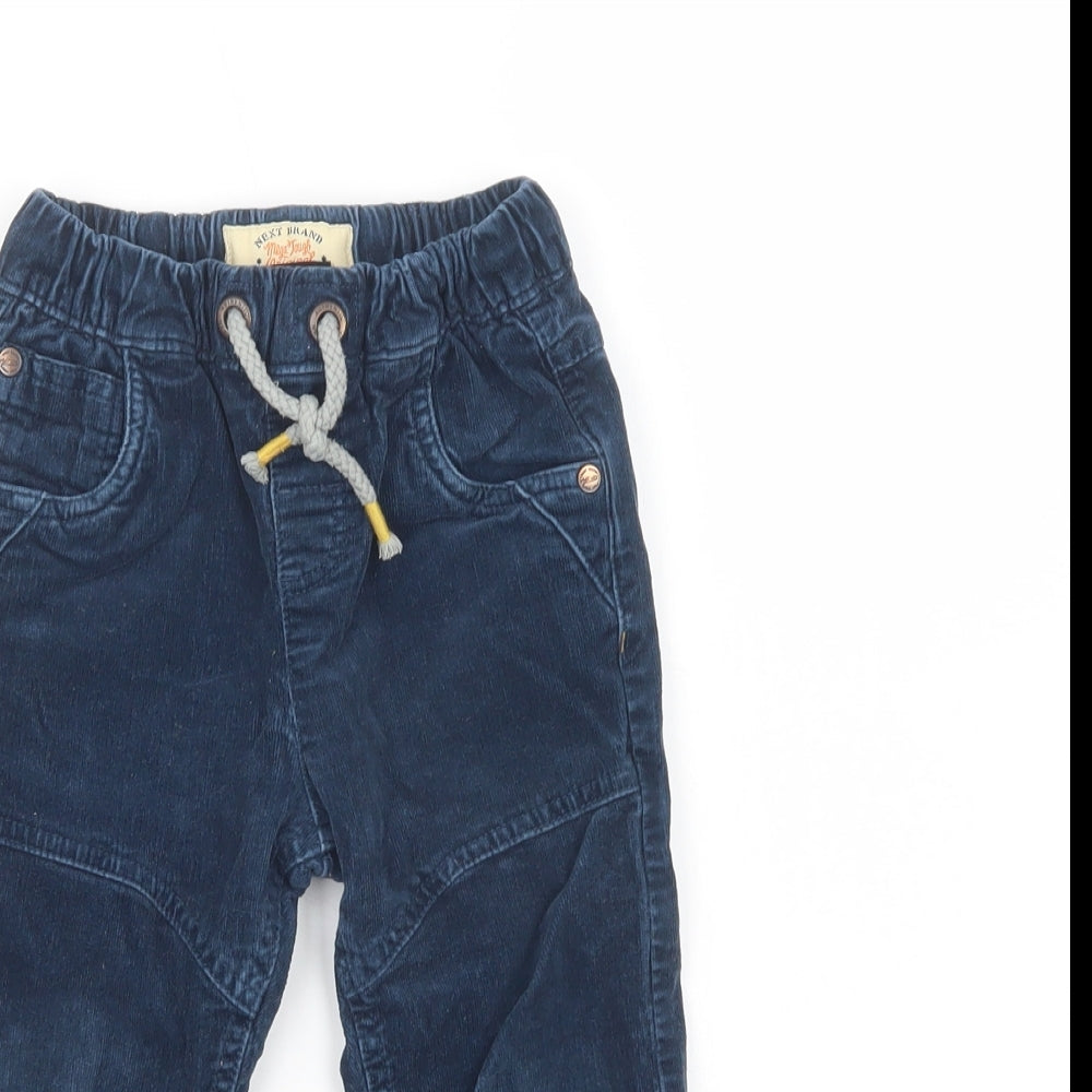 NEXT Boys Blue  Cotton Jogger Trousers Size 2-3 Years  Regular Drawstring