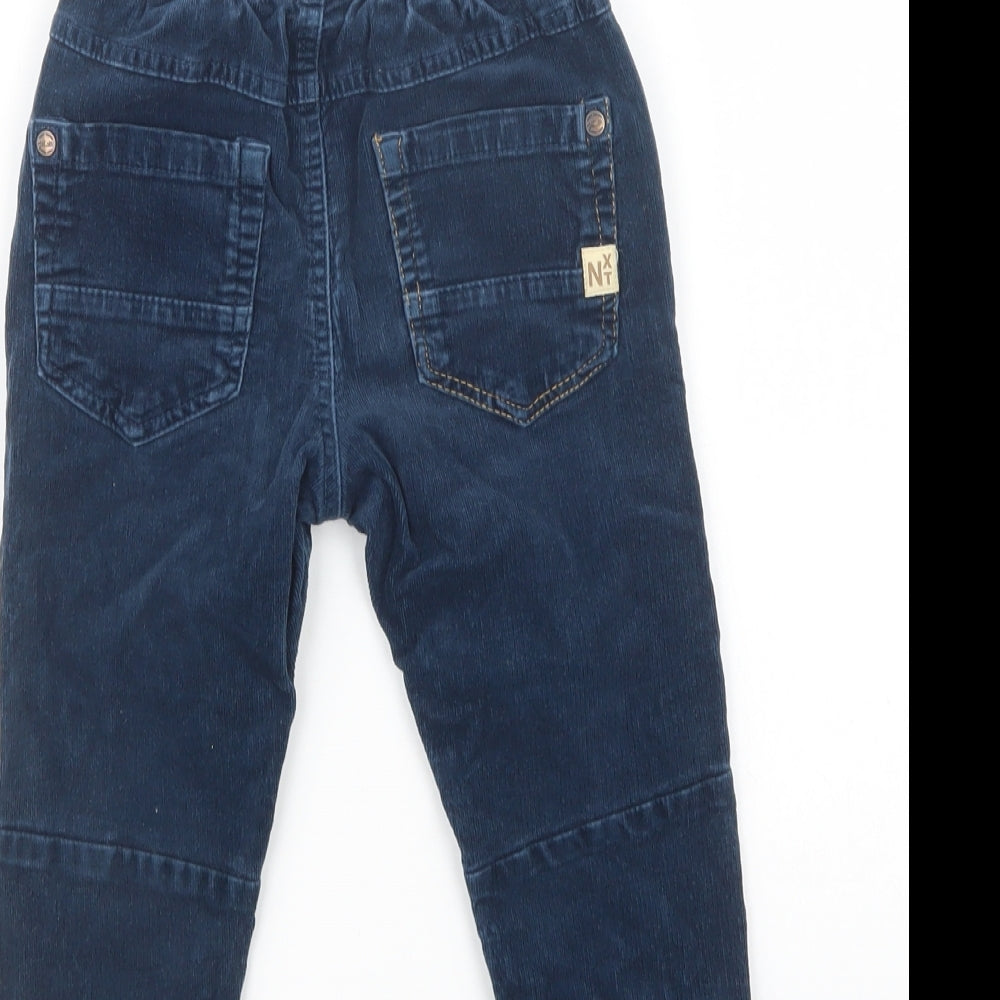 NEXT Boys Blue  Cotton Jogger Trousers Size 2-3 Years  Regular Drawstring