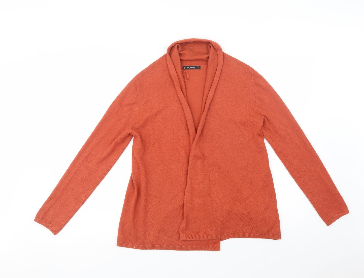 Dunnes Stores Womens Orange V-Neck  Viscose Cardigan Jumper Size S