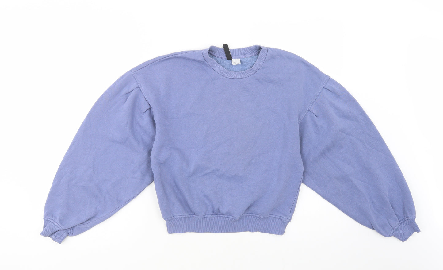 H&M Womens Blue  Cotton Pullover Sweatshirt Size S  Pullover