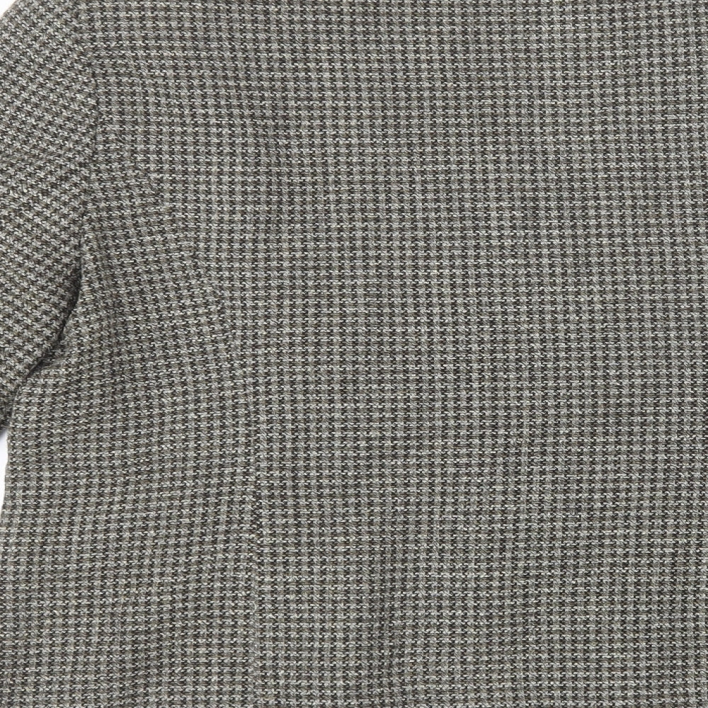 Pola Womens Green Check  Jacket Blazer Size 14  Zip