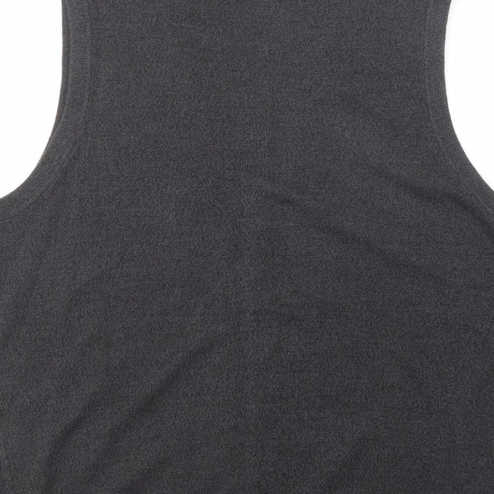 BHS Mens Grey V-Neck  Acrylic Vest Jumper Size M