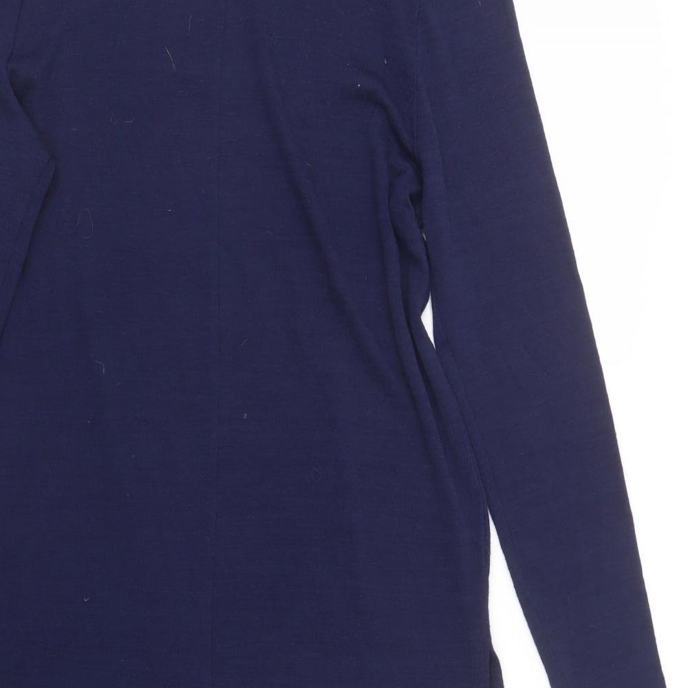 Papaya Womens Blue Roll Neck  Polyester Tunic Jumper Size M