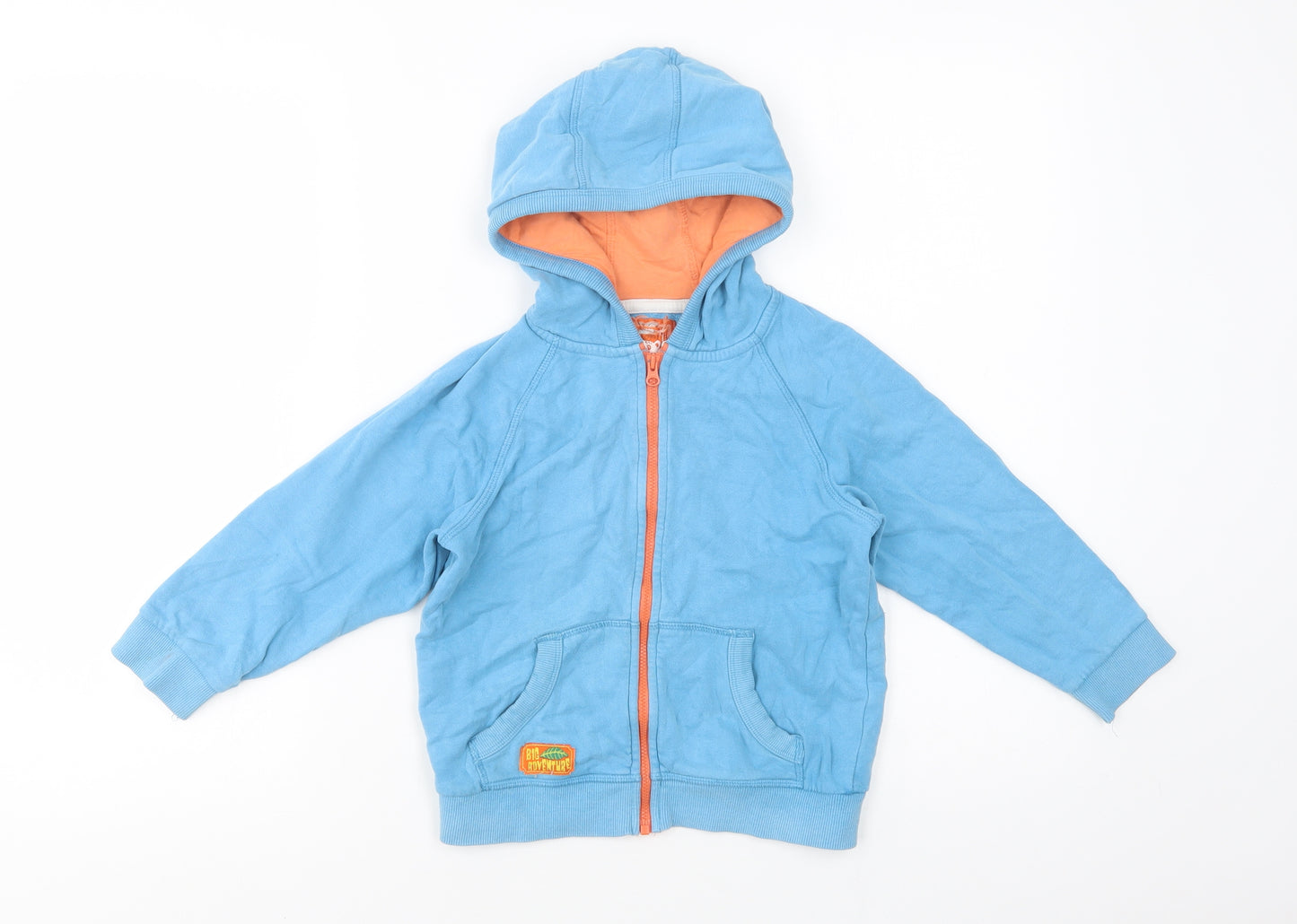 TU Boys Blue  Cotton Full Zip Sweatshirt Size 4-5 Years  Zip