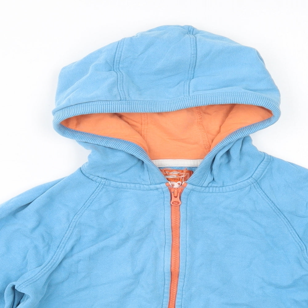 TU Boys Blue  Cotton Full Zip Sweatshirt Size 4-5 Years  Zip