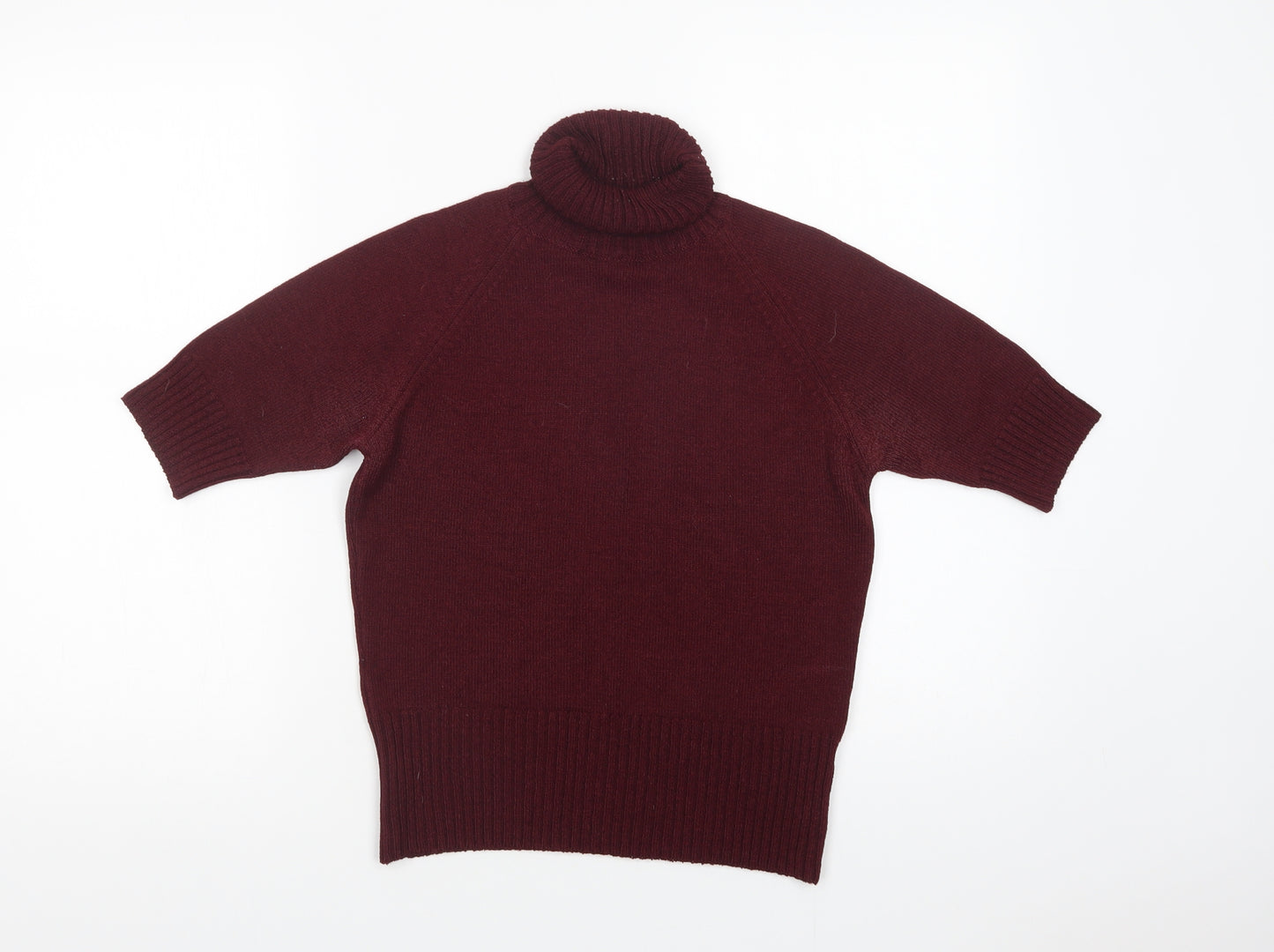 JFW Womens Purple Roll Neck  Acrylic Pullover Jumper Size M