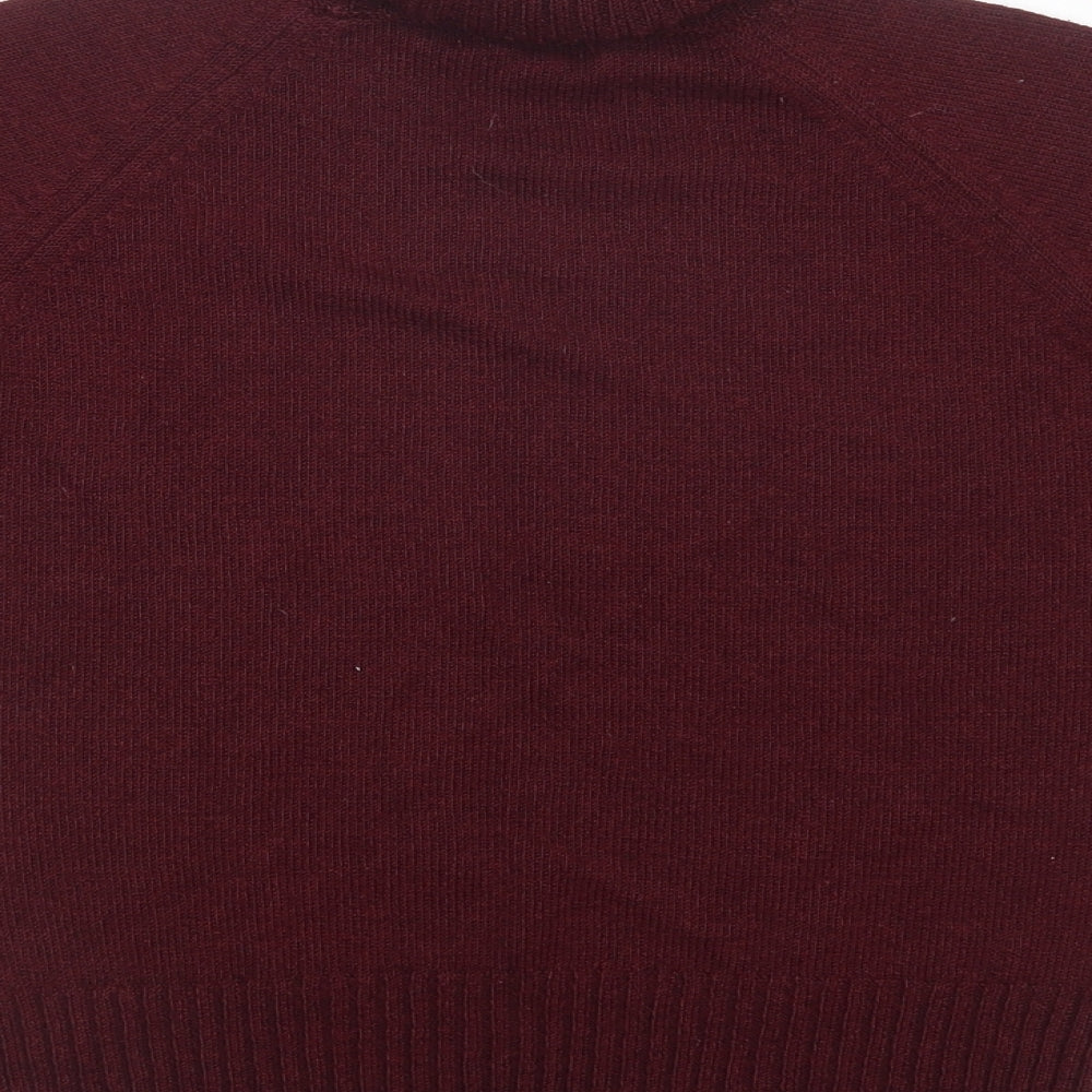 JFW Womens Purple Roll Neck  Acrylic Pullover Jumper Size M