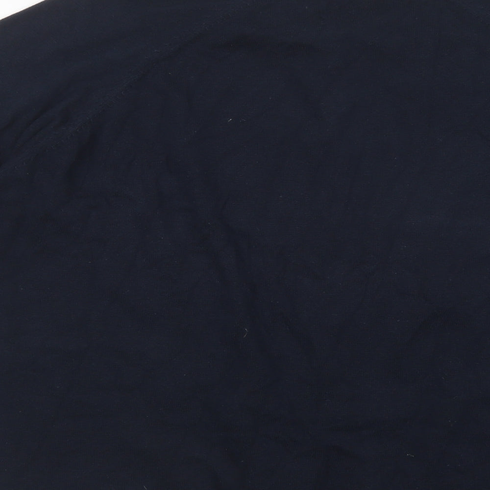 Matalan Mens Blue Collared  Cotton Henley Jumper Size L