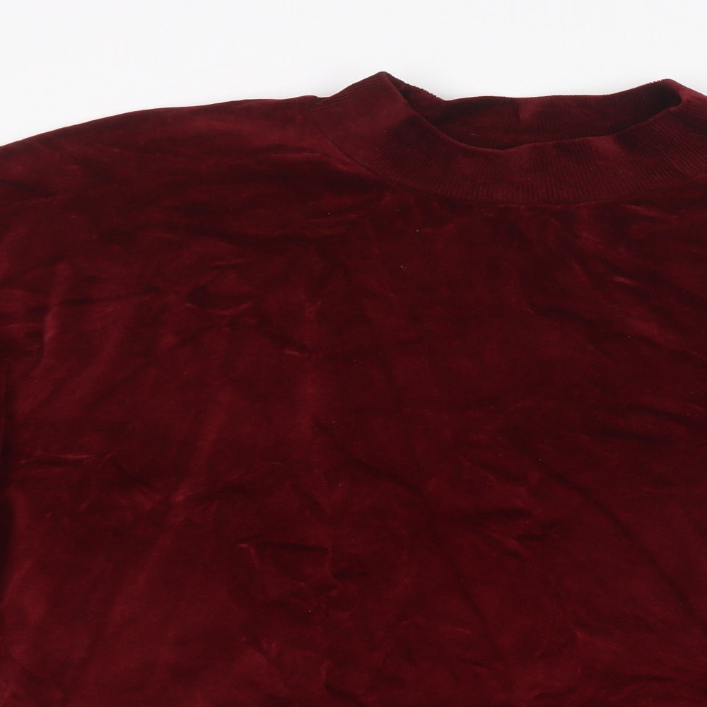 Topshop Womens Red  Cotton Pullover Sweatshirt Size 16  Pullover
