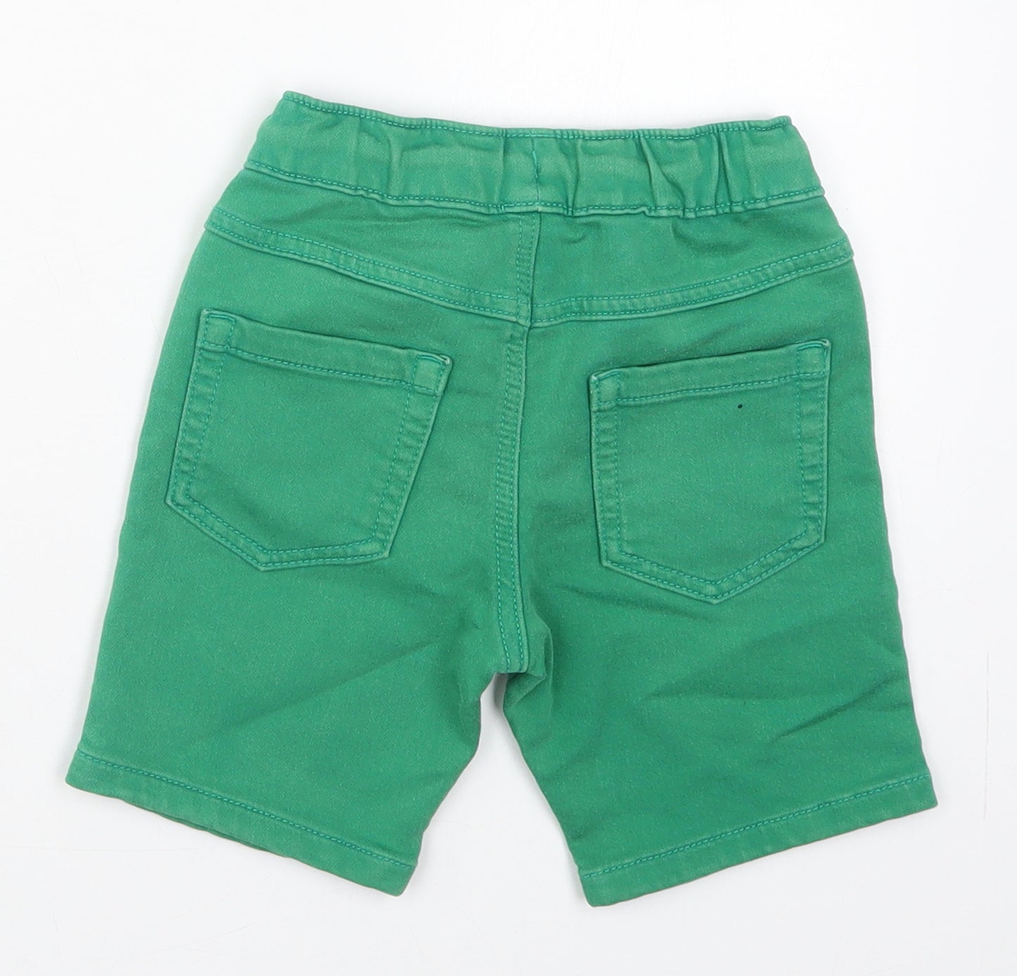 George Boys Green  Cotton Bermuda Shorts Size 4-5 Years  Regular Drawstring