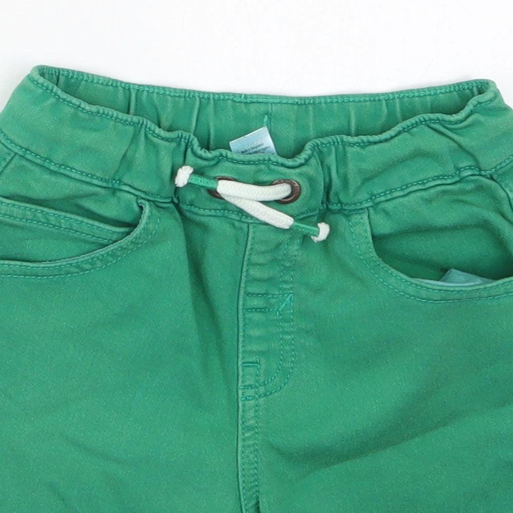 George Boys Green  Cotton Bermuda Shorts Size 4-5 Years  Regular Drawstring