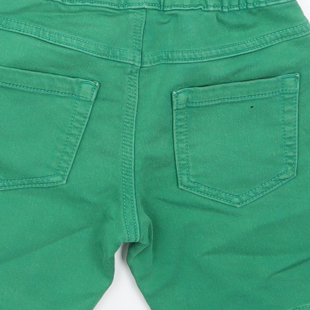 George Boys Green  Cotton Bermuda Shorts Size 4-5 Years  Regular Drawstring