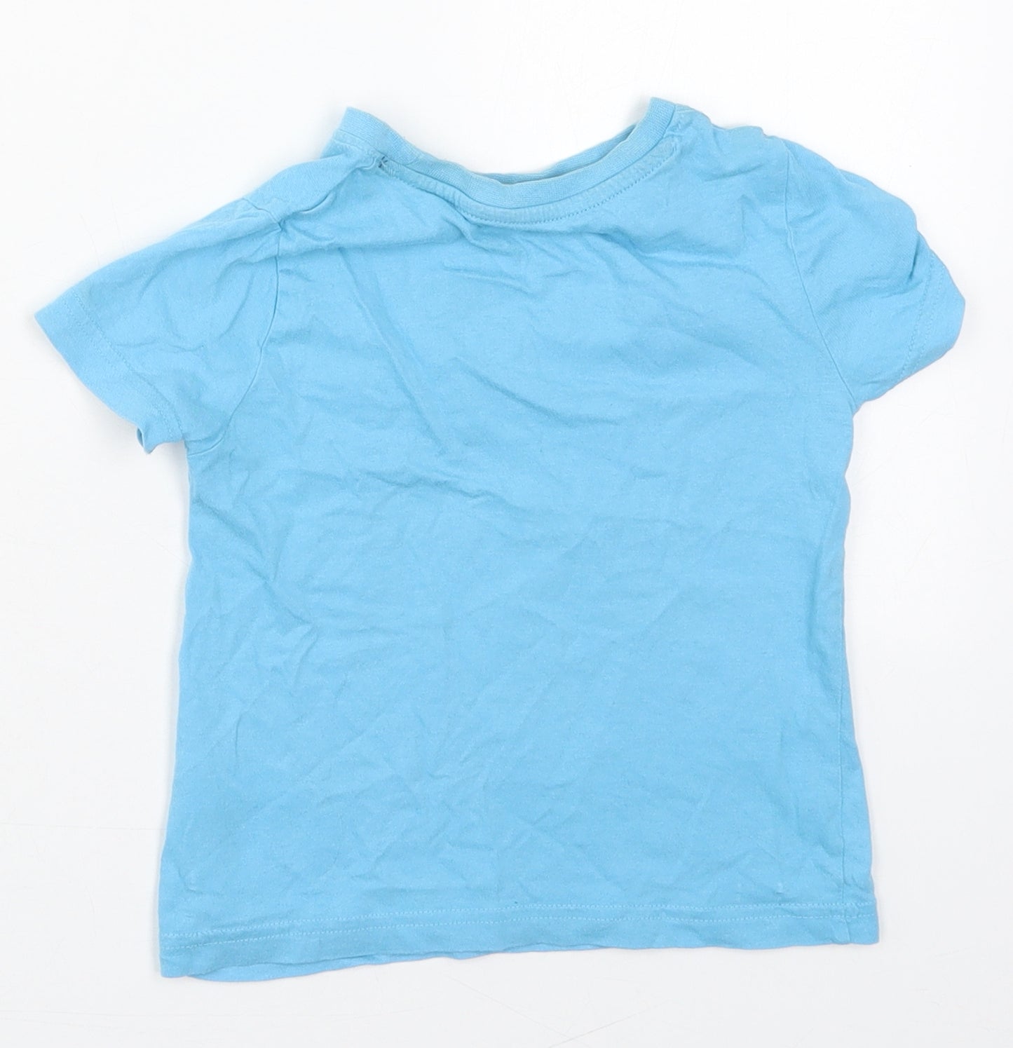 F&F Boys Blue  Cotton Basic T-Shirt Size 2-3 Years Crew Neck Pullover - My Daddy is Cool
