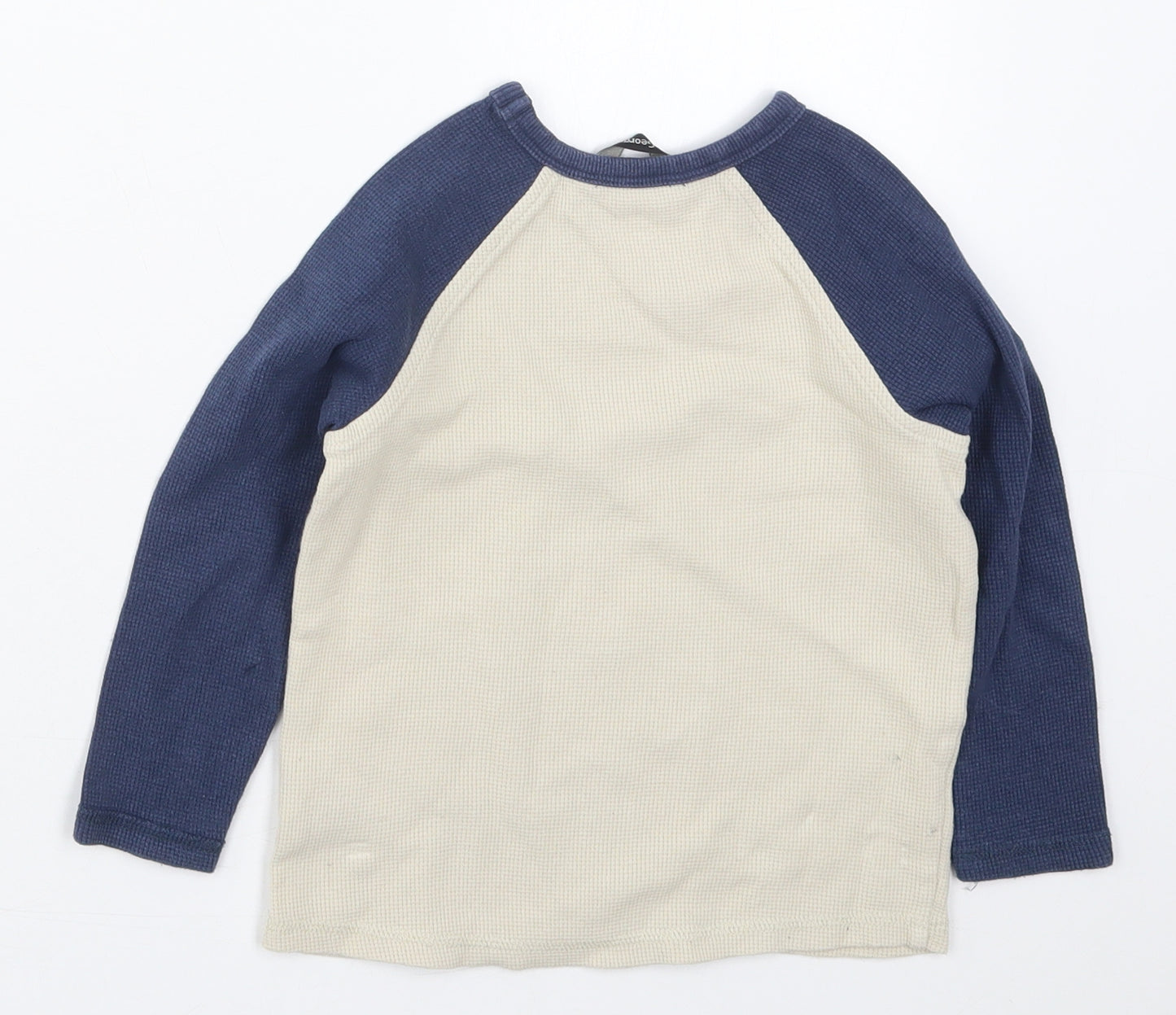 George Boys Beige  Cotton Basic T-Shirt Size 3-4 Years Crew Neck Pullover - It's Cool to be Me Moose