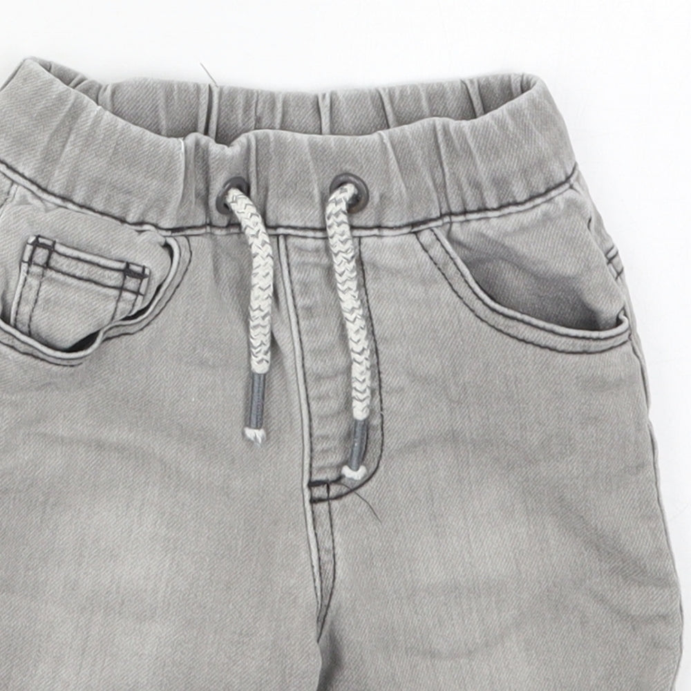 Dunnes Boys Grey  Cotton Bermuda Shorts Size 2-3 Years  Regular Drawstring