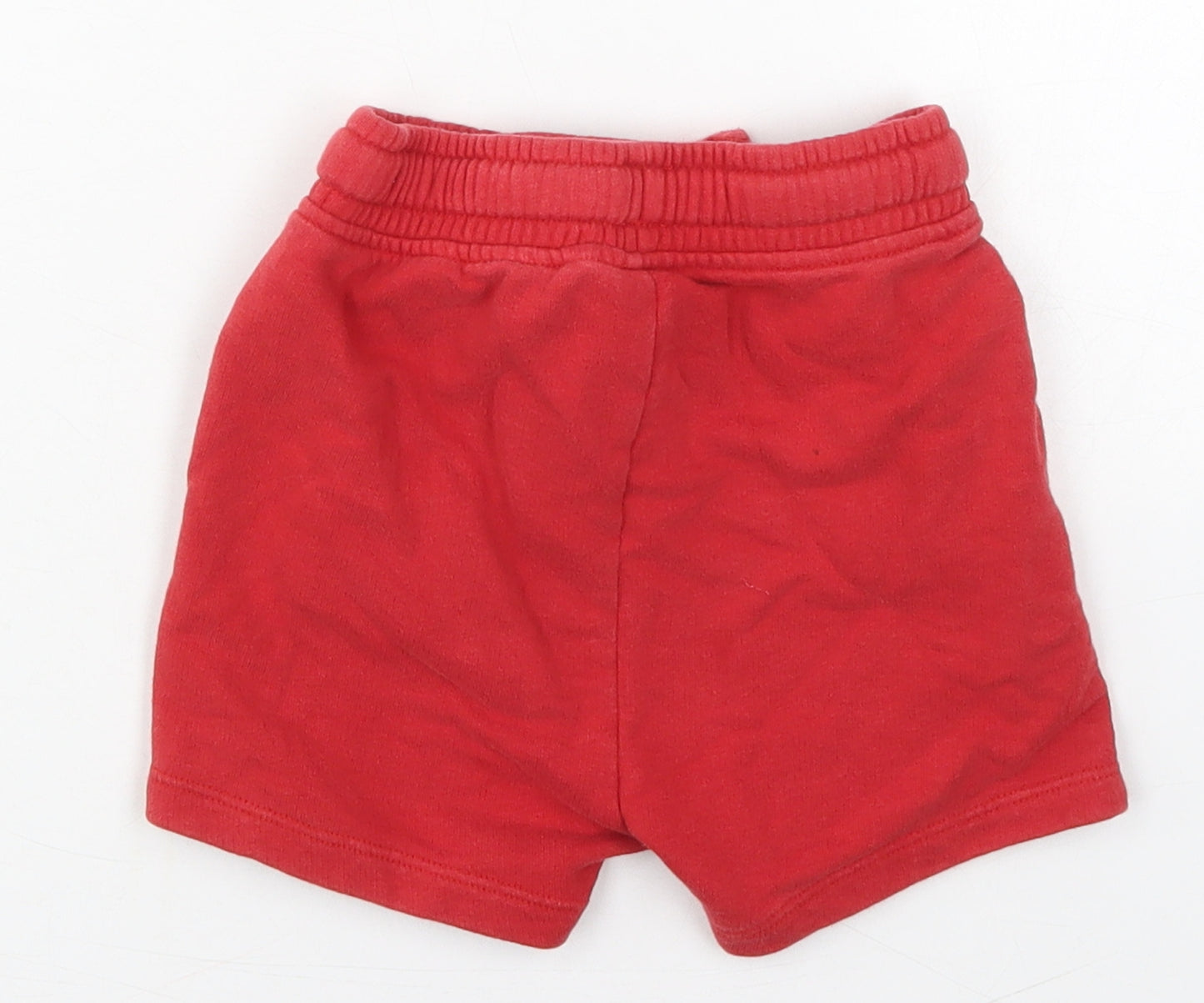 George Boys Red  Cotton Sweat Shorts Size 3-4 Years  Regular Drawstring
