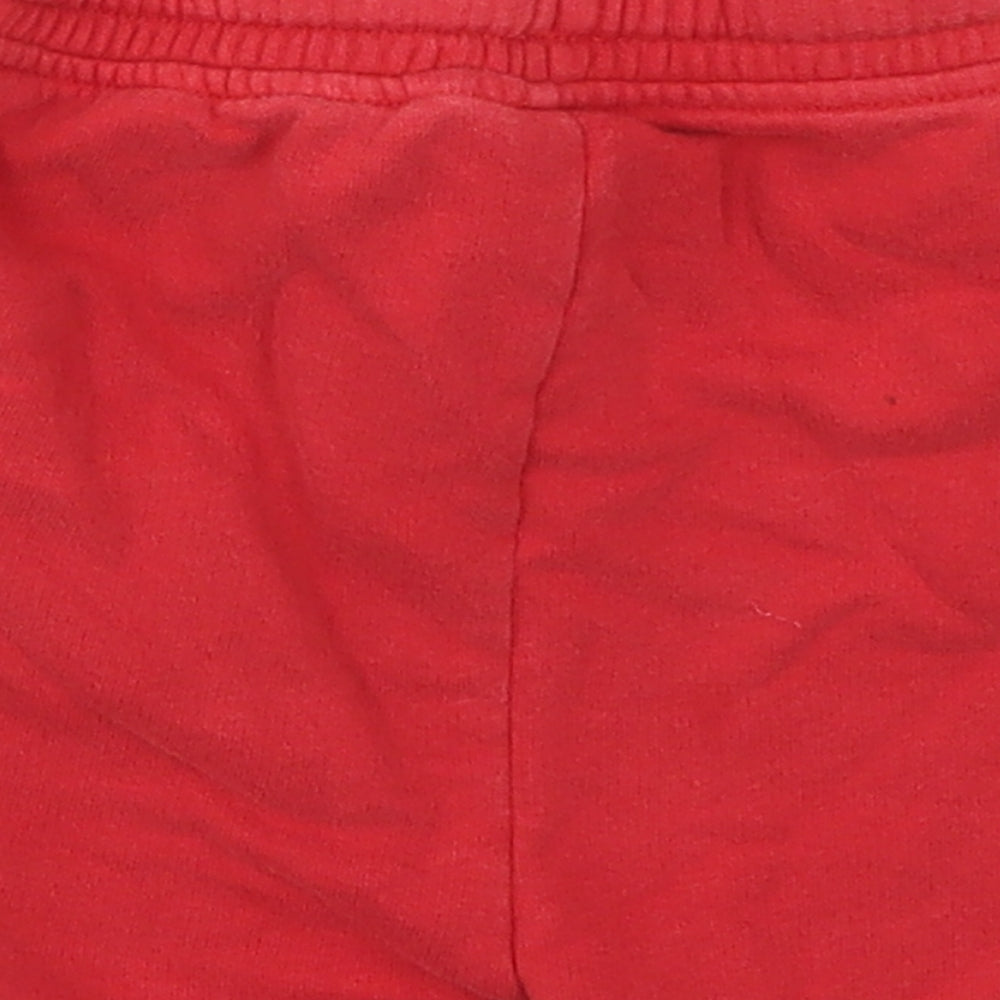 George Boys Red  Cotton Sweat Shorts Size 3-4 Years  Regular Drawstring