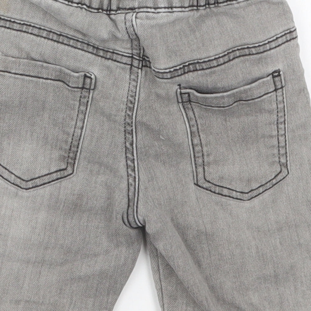 Dunnes Boys Grey  Cotton Bermuda Shorts Size 3-4 Years  Regular Drawstring