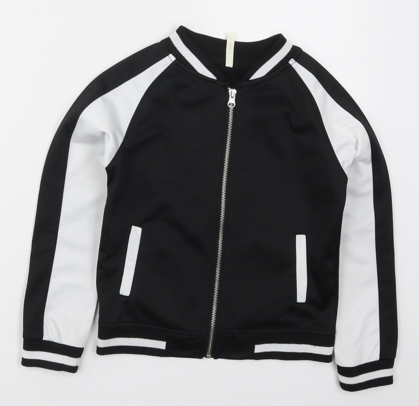 Young Dimension Girls Black Colourblock  Jacket  Size 7-8 Years  Zip