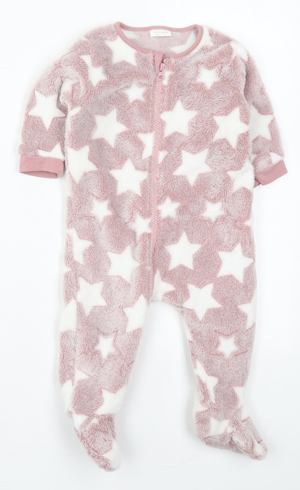 NEXT Girls Pink Solid Polyester Cami One Piece Size 6-9 Months  Zip - Stars