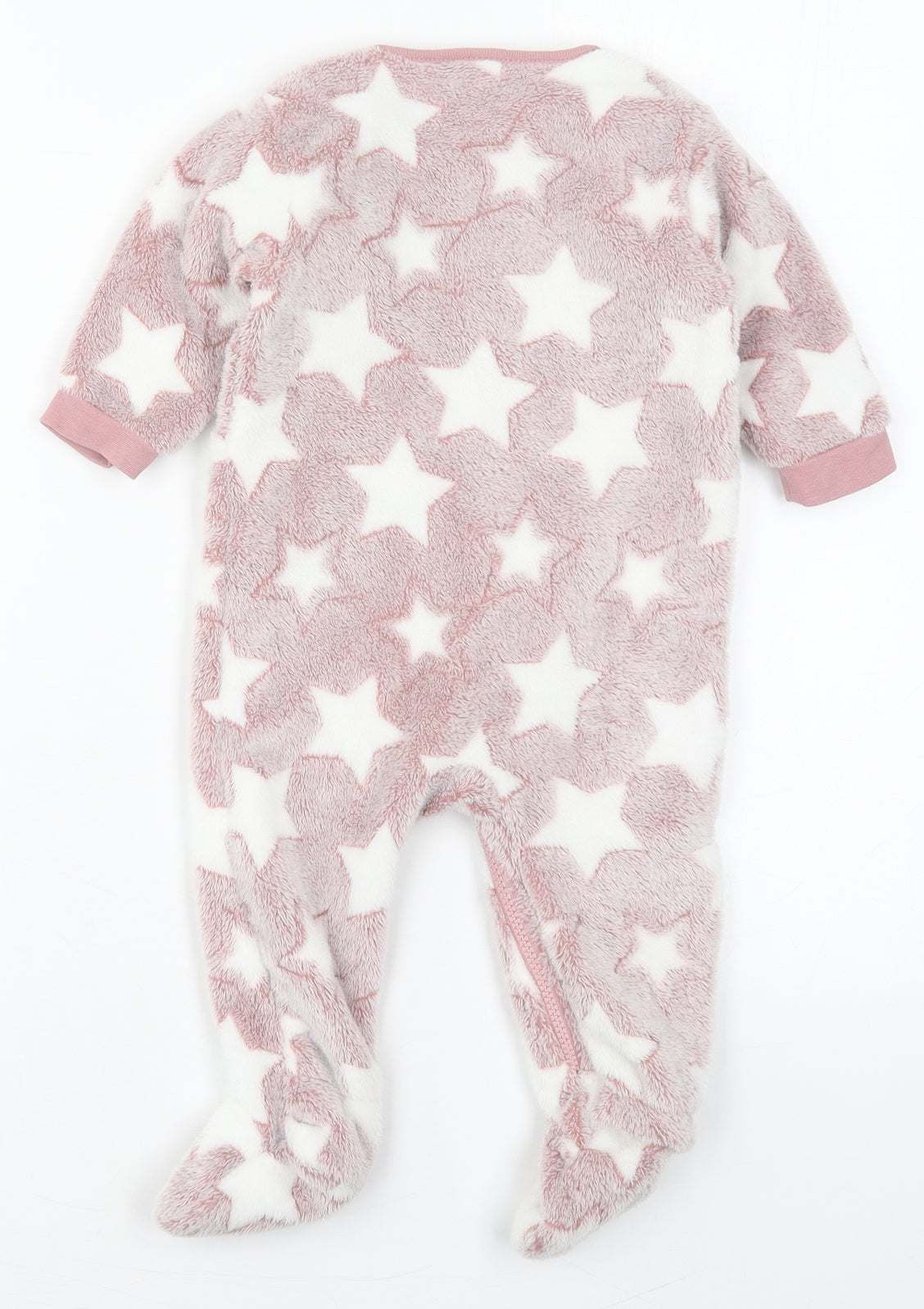 NEXT Girls Pink Solid Polyester Cami One Piece Size 6-9 Months  Zip - Stars