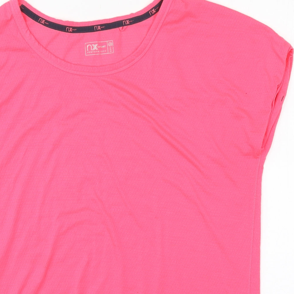 NEXT Womens Pink  Polyester Basic T-Shirt Size 18 Round Neck