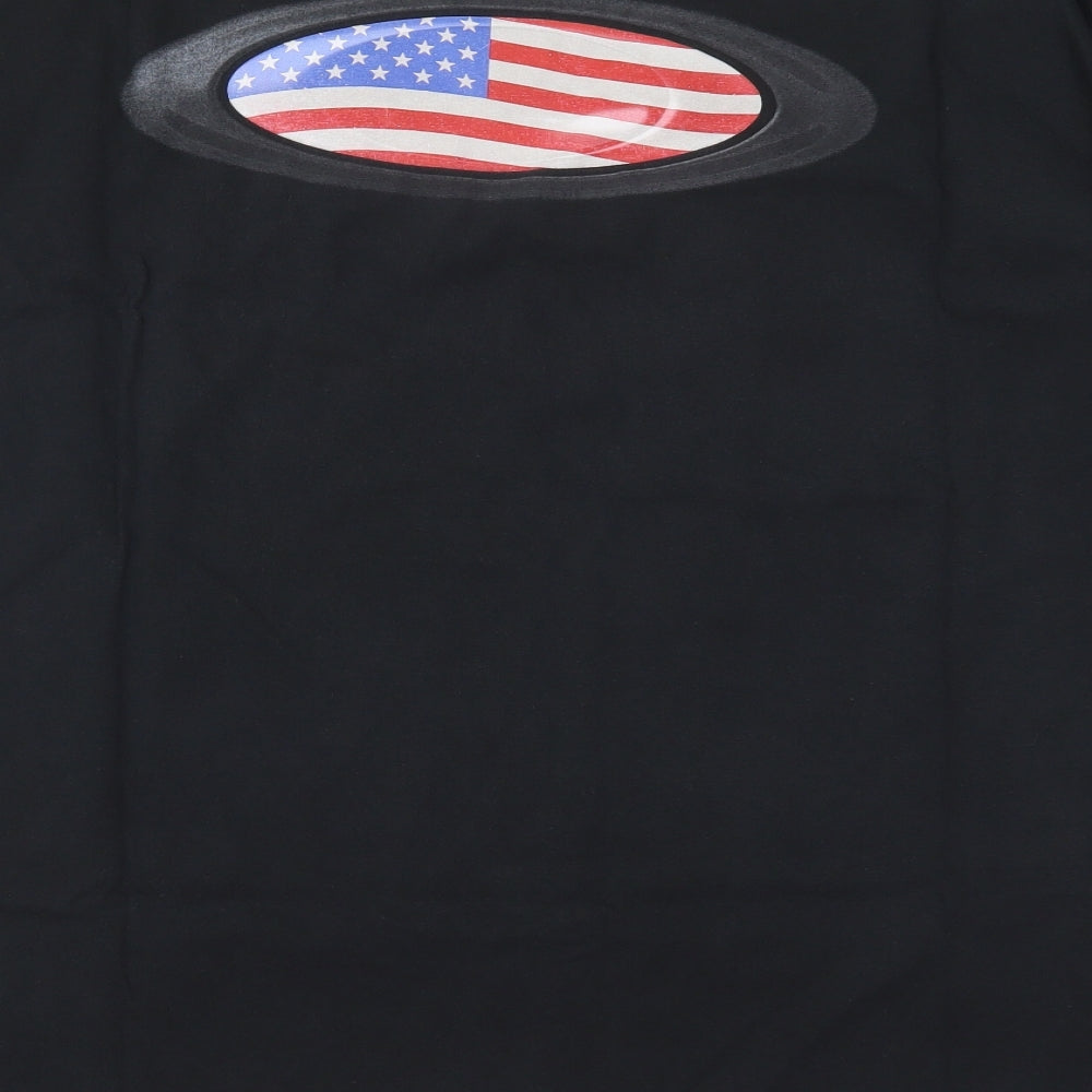 Oakley Mens Black  Cotton  T-Shirt Size 2XL Crew Neck