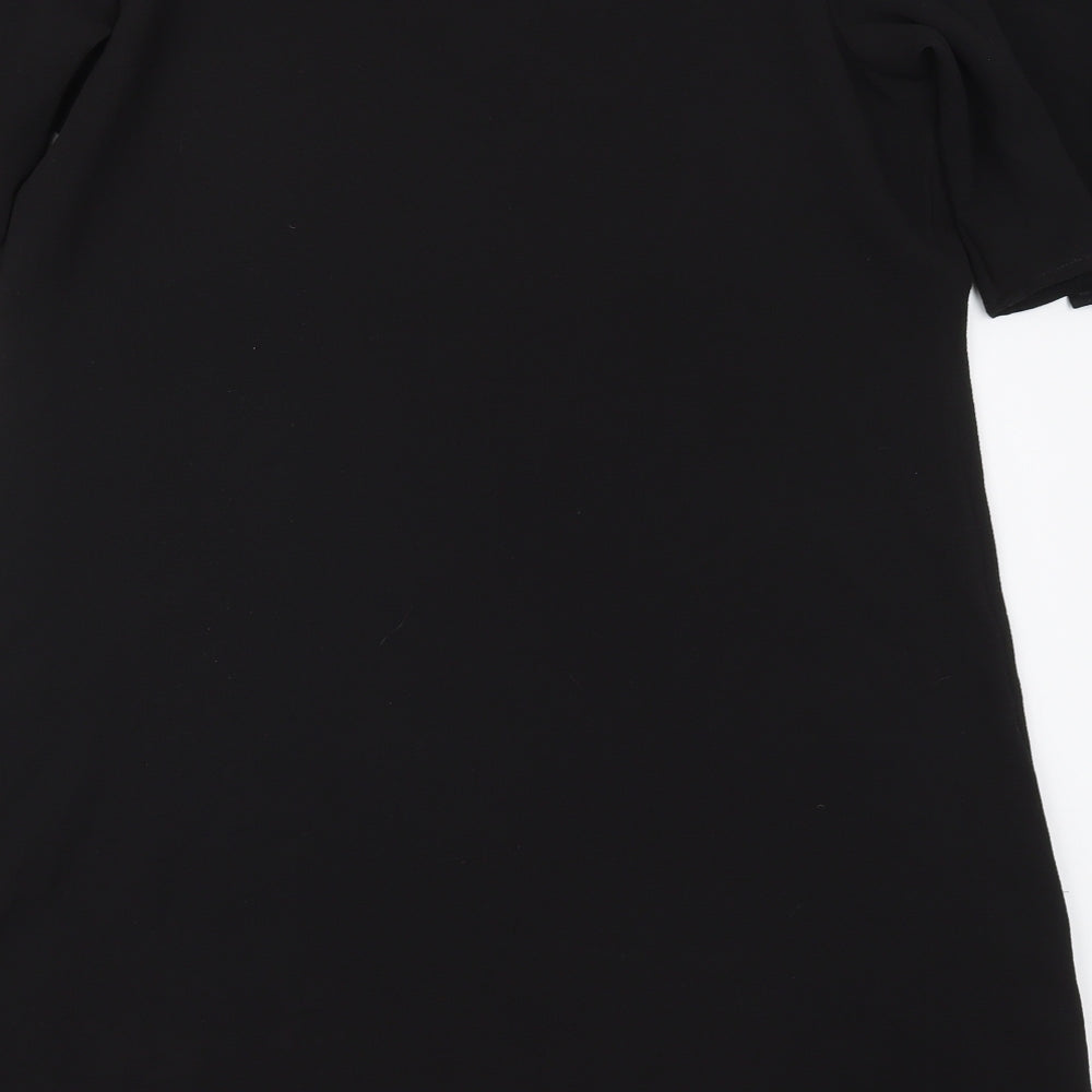 Peacocks Womens Black  Polyester A-Line  Size 16  Off the Shoulder Pullover
