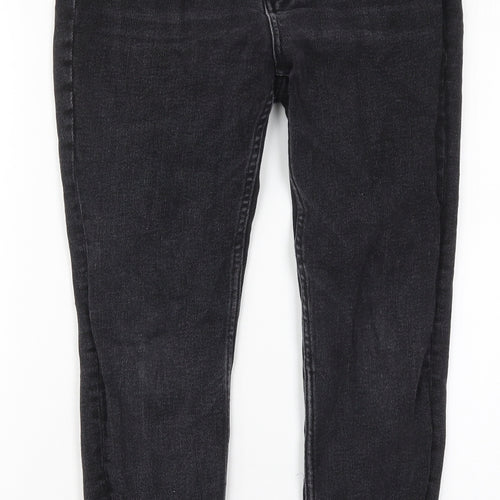 Zara Womens Black  Cotton Skinny Jeans Size 14 L26 in Regular Button