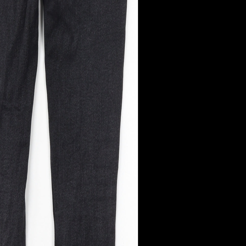 Zara Womens Black  Cotton Skinny Jeans Size 14 L26 in Regular Button