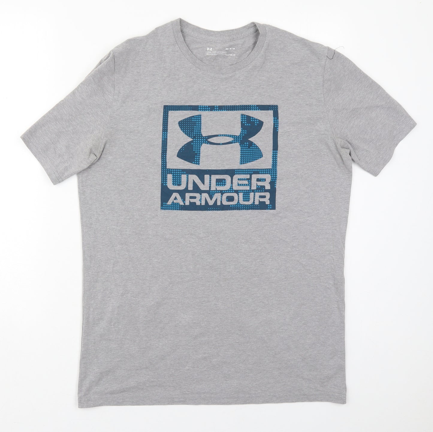 Under armour Mens Grey  Cotton  T-Shirt Size M Crew Neck