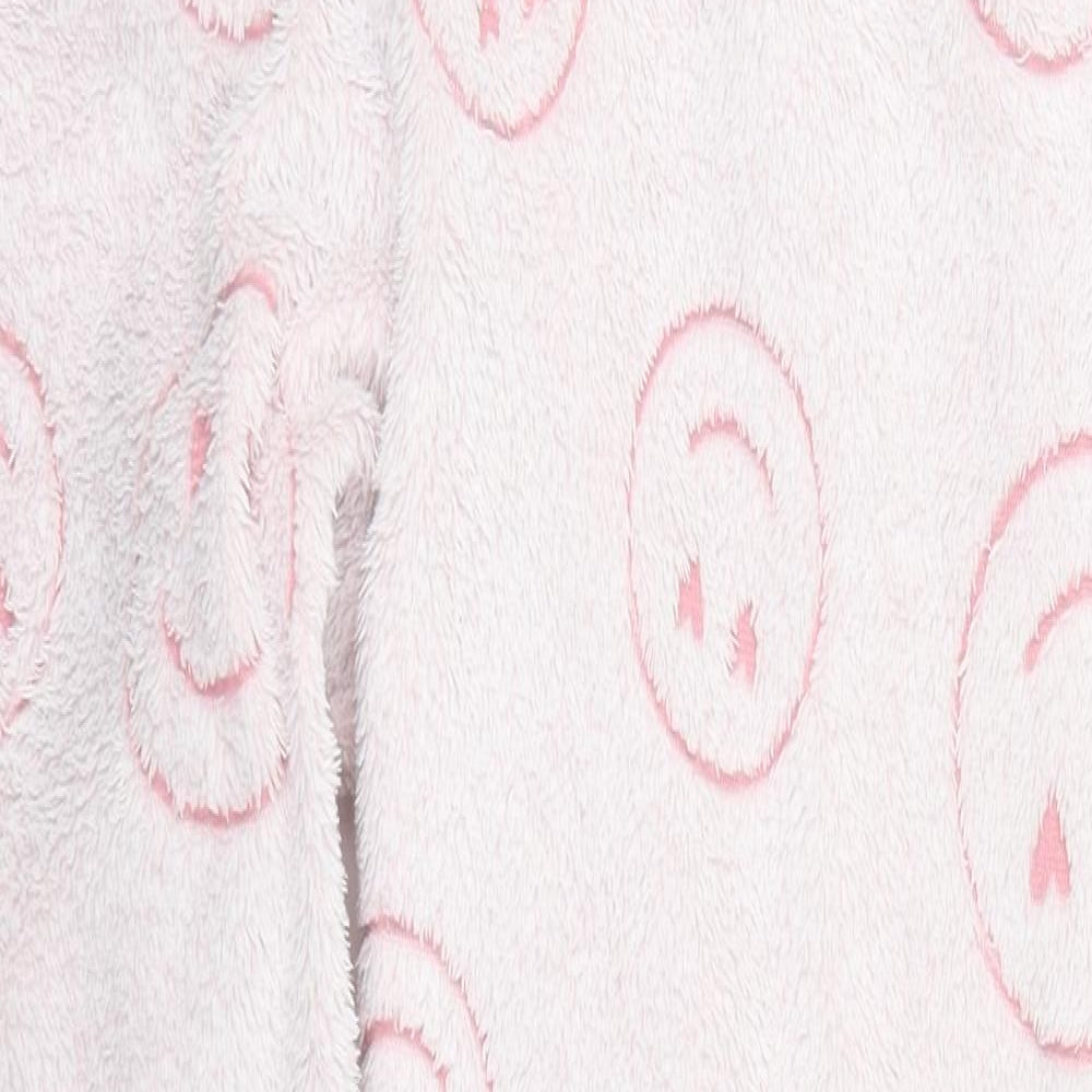 Dunnes Womens Pink  Polyester Trousers  Size M L28 in Regular  - Smiley Face Pyjama Pants