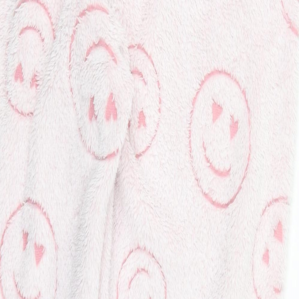 Dunnes Womens Pink  Polyester Trousers  Size M L28 in Regular  - Smiley Face Pyjama Pants