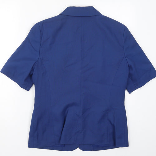 Classic Woman Womens Blue   Jacket  Size 14  Button