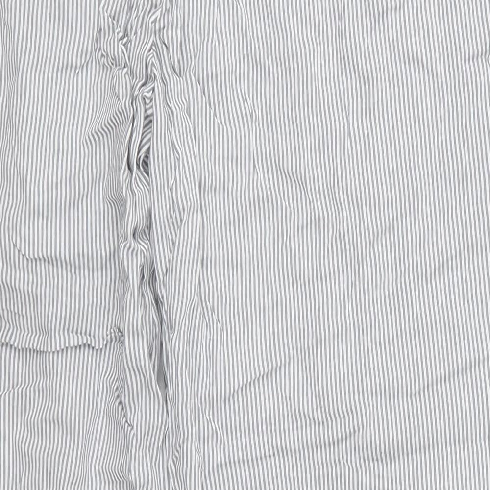 Preworn Womens Grey Striped Cotton Trousers  Size 30 in L28 in Regular Drawstring - Pyjama Pants