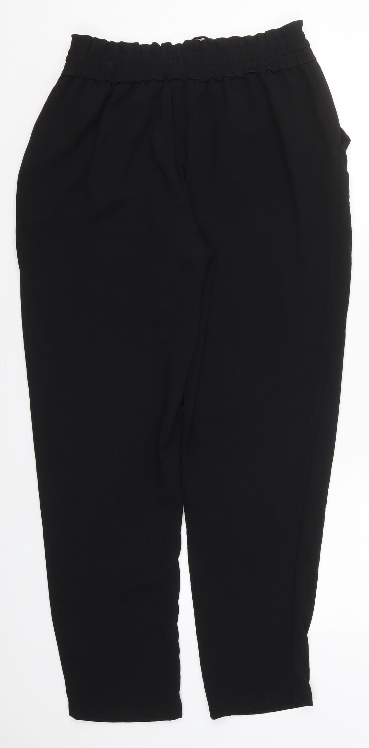 New Look Womens Black  Polyester Trousers  Size 10 L27 in Regular Drawstring