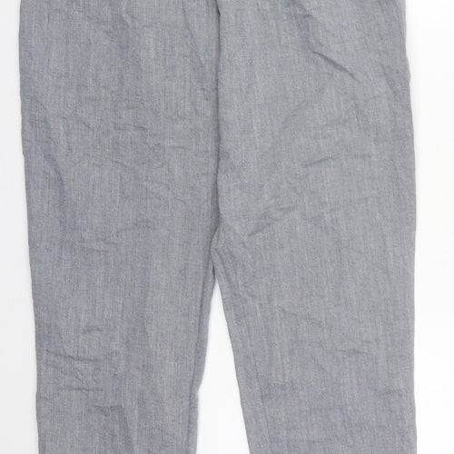 Insirah Womens Grey  Cotton Trousers  Size 26 in L27 in Regular