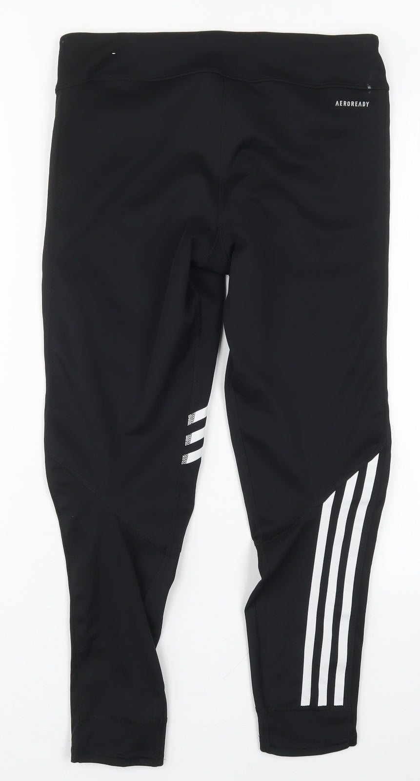 adidas Womens Black  Polyester Capri Leggings Size 12 L25 in Regular