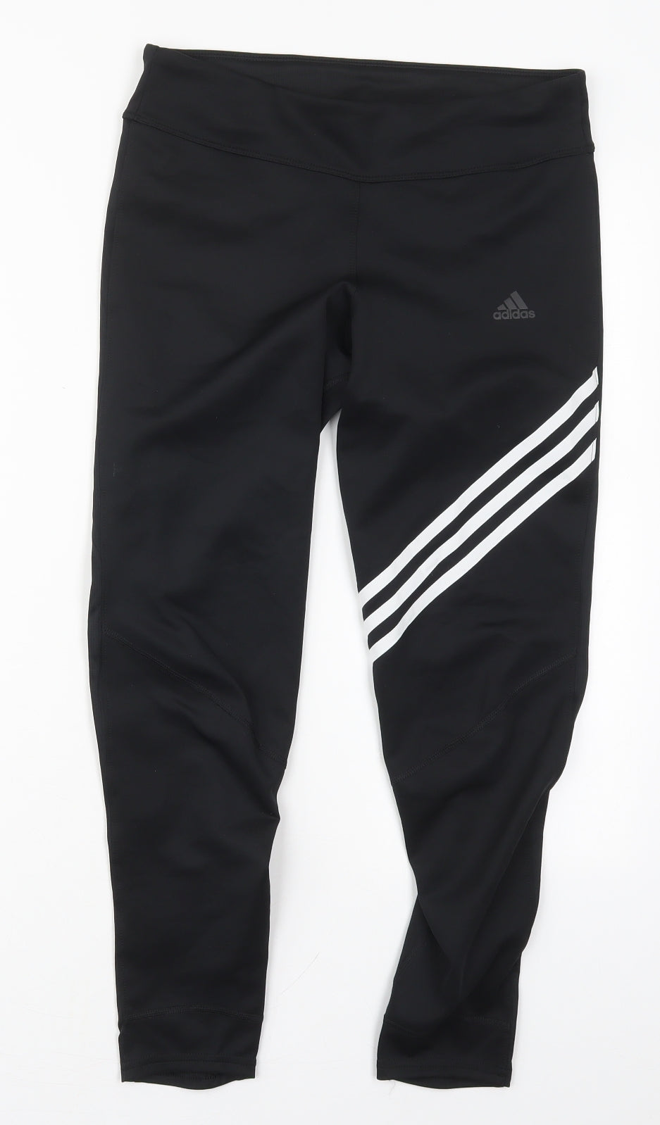 Nike Womens Black  Polyester Capri Leggings Size 12 L26 in Regular Drawstring