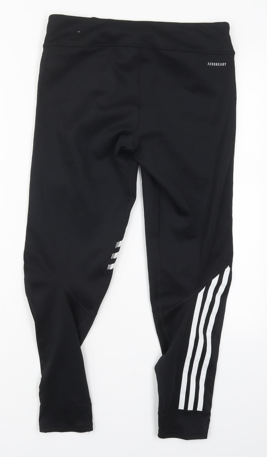 Nike Womens Black  Polyester Capri Leggings Size 12 L26 in Regular Drawstring