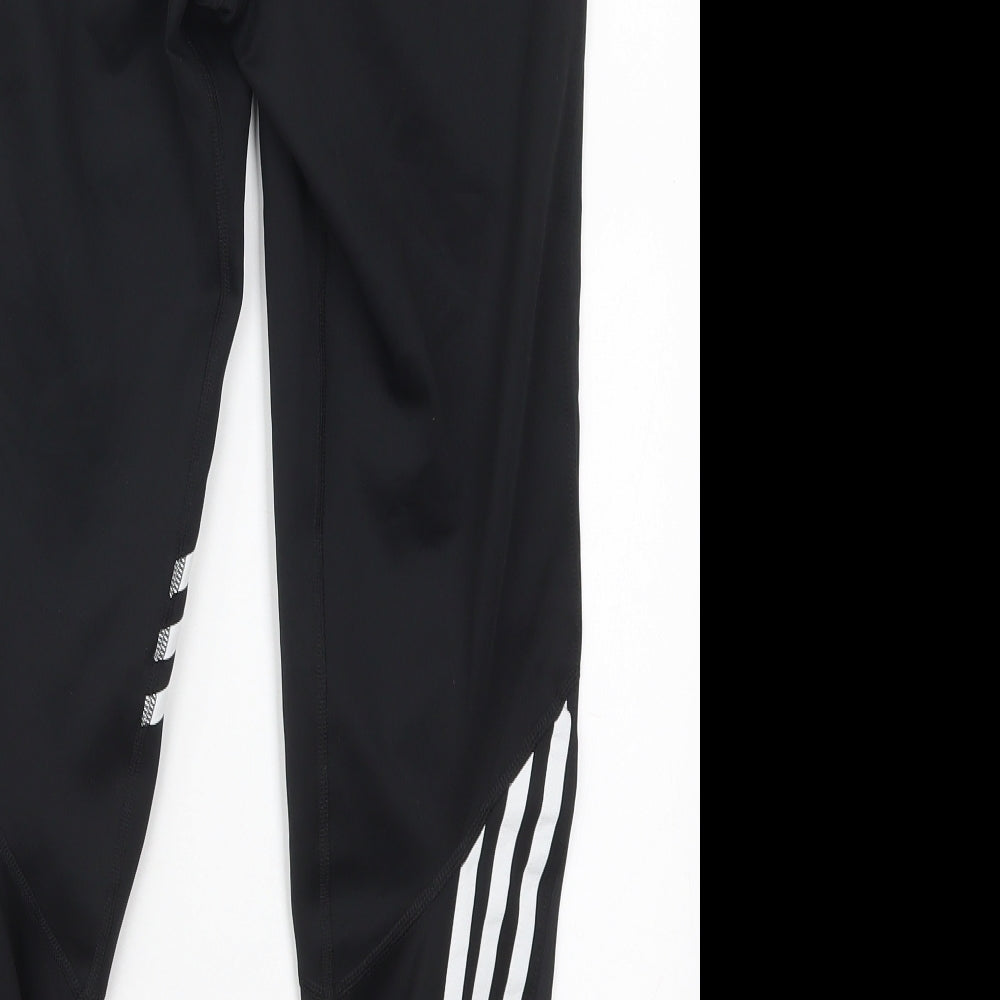 Nike Womens Black  Polyester Capri Leggings Size 12 L26 in Regular Drawstring
