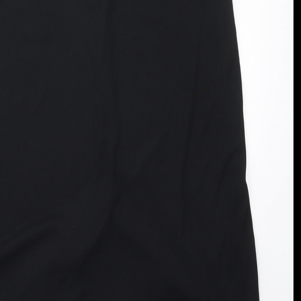 Nasty Gal Womens Black  Polyester Straight & Pencil Skirt Size 10   Button