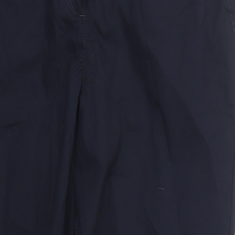 NEXT Womens Blue  Cotton Trousers  Size 12 L28 in Regular Button
