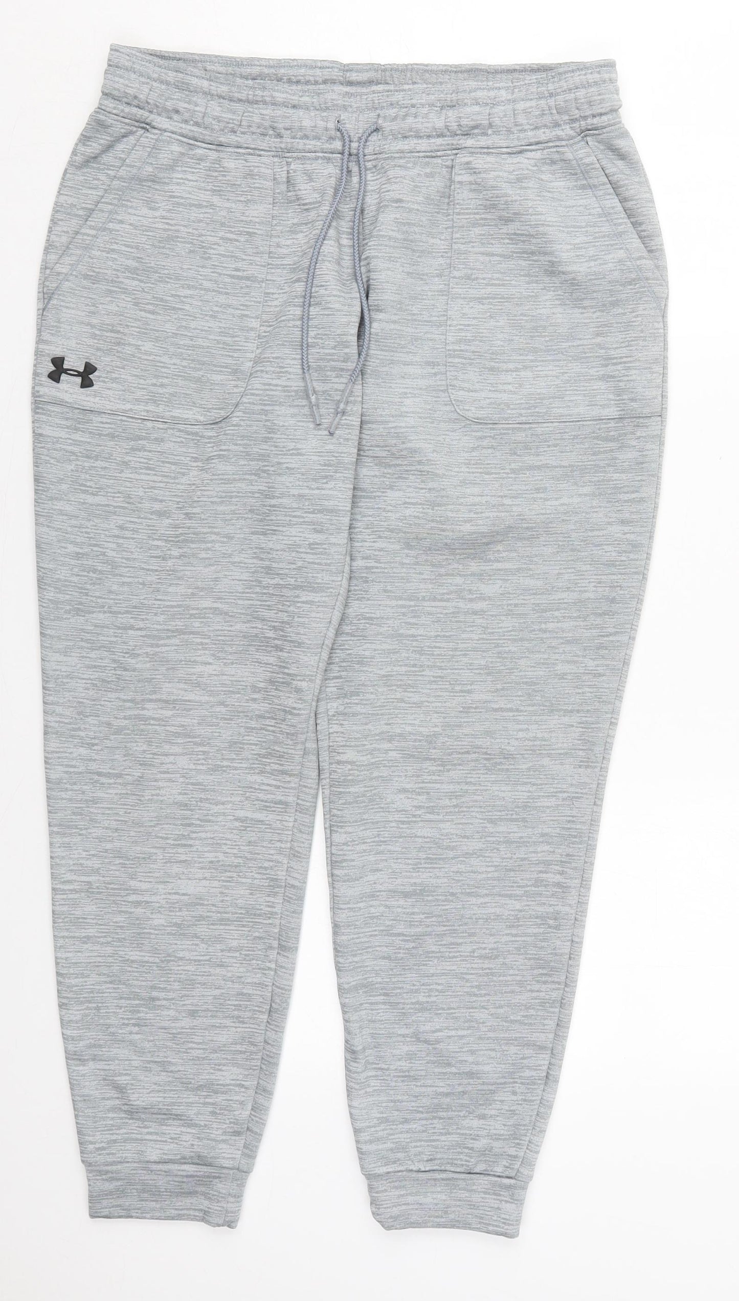 Under armour Mens Grey  Polyester Sweatpants Trousers Size M L26 in Regular Drawstring