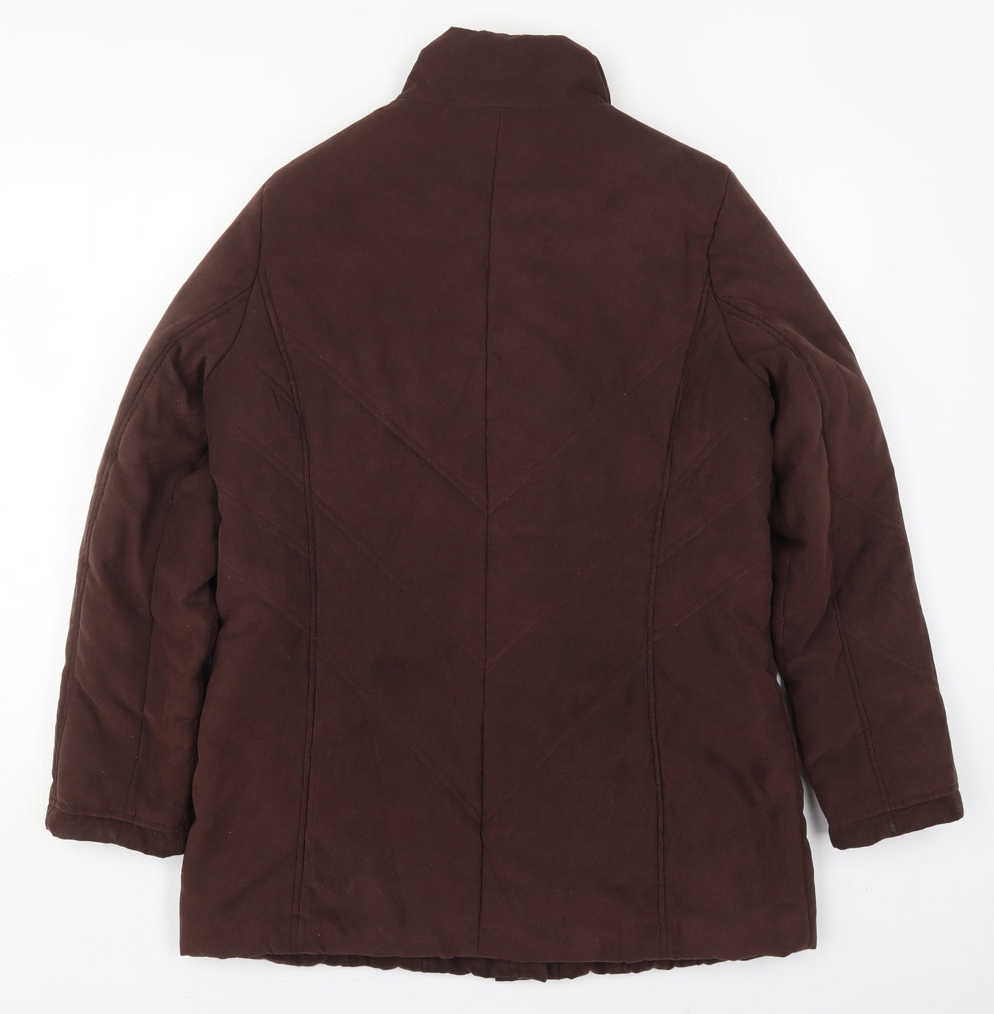 Klass Womens Brown   Quilted Coat Size M  Zip